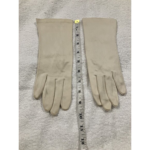 Vintage Hansen Ladies Church Gloves White 10” Wedding Prom Special Occasion - Picture 4 of 6